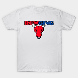 RowGing bull Funny rowing art T-Shirt